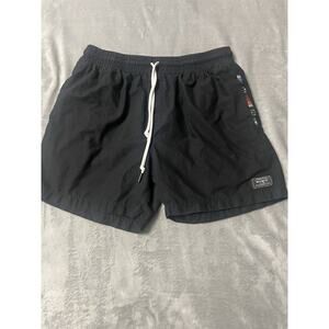 Wowie Shorts Mens Large Black Performance Aztec Trim 5" Inseam (B-3-90)